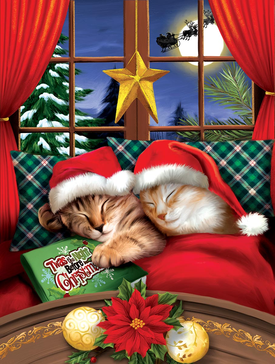 To All a Merry Christmas Cats Jigsaw Puzzle