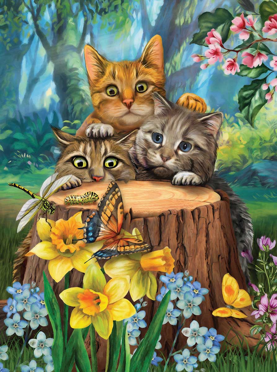 Fraidy Cats Cats Jigsaw Puzzle