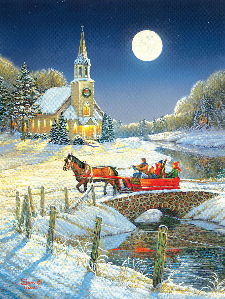 Evening Sleigh Winter