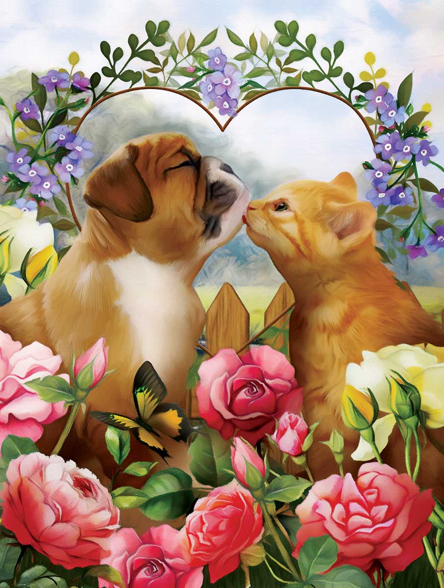 Love Conquers All Cats Jigsaw Puzzle