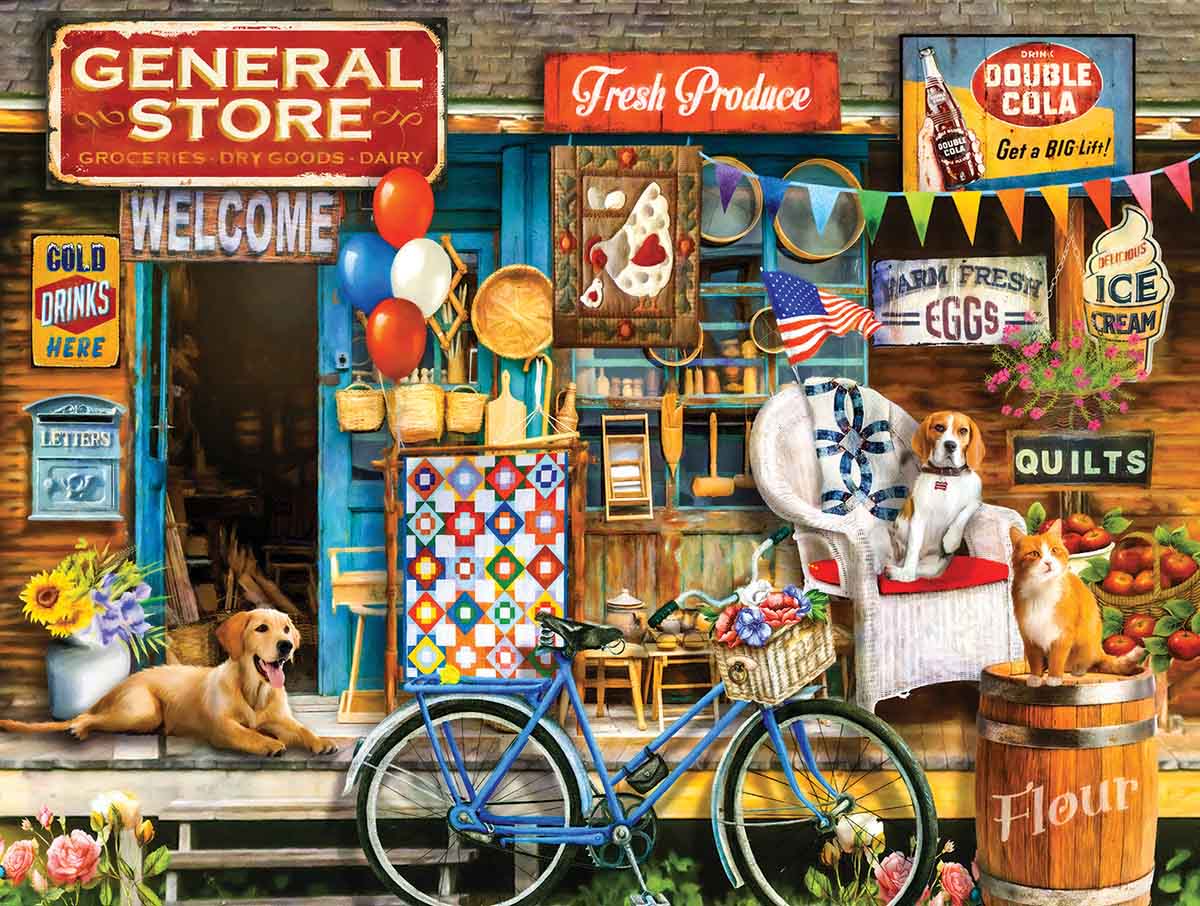 Waiting At the Store General Store Jigsaw Puzzle
