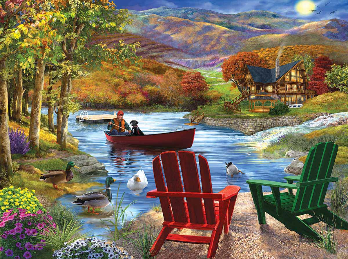 Lake Life Landscape Jigsaw Puzzle