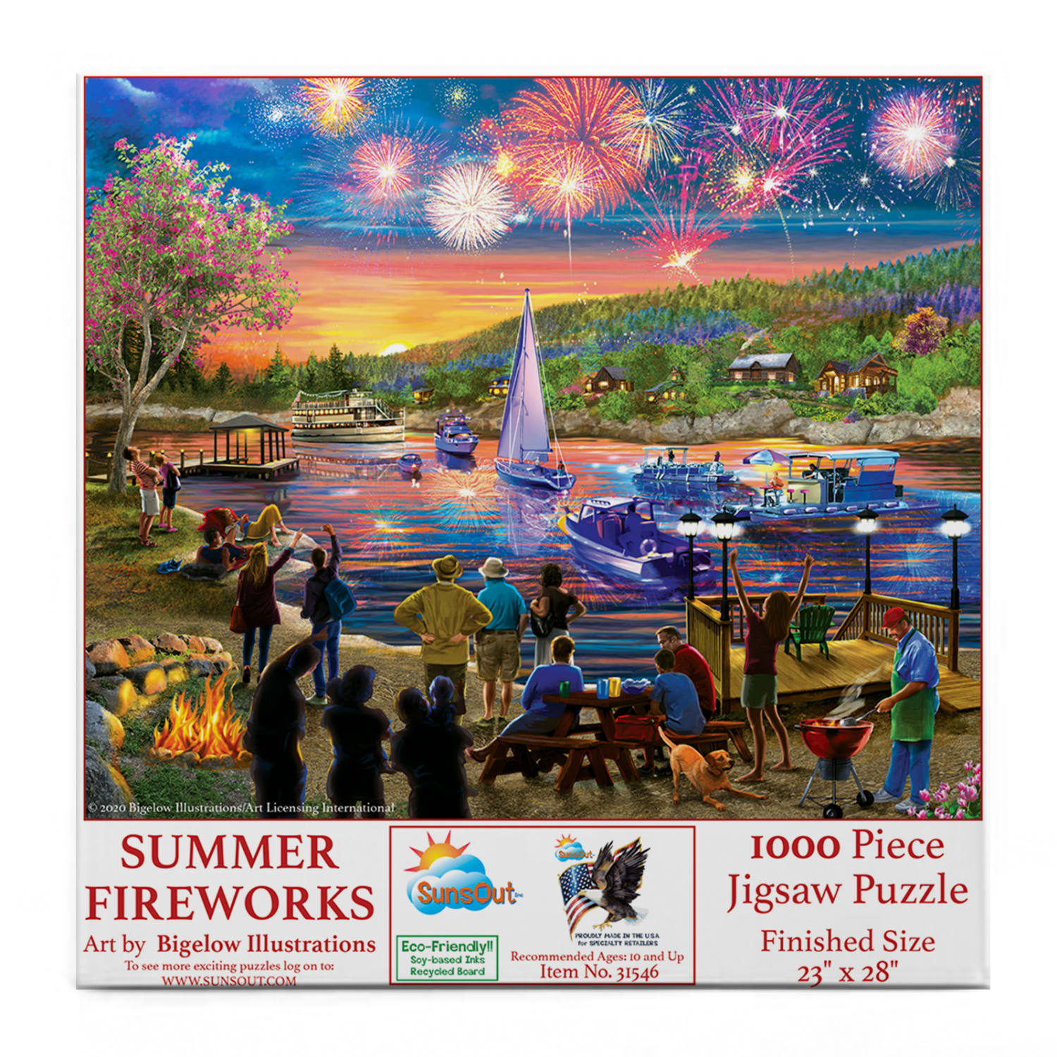 Summer Fireworks - 1000 Piece Jigsaw Puzzle by SunsOut | Serious Puzzles