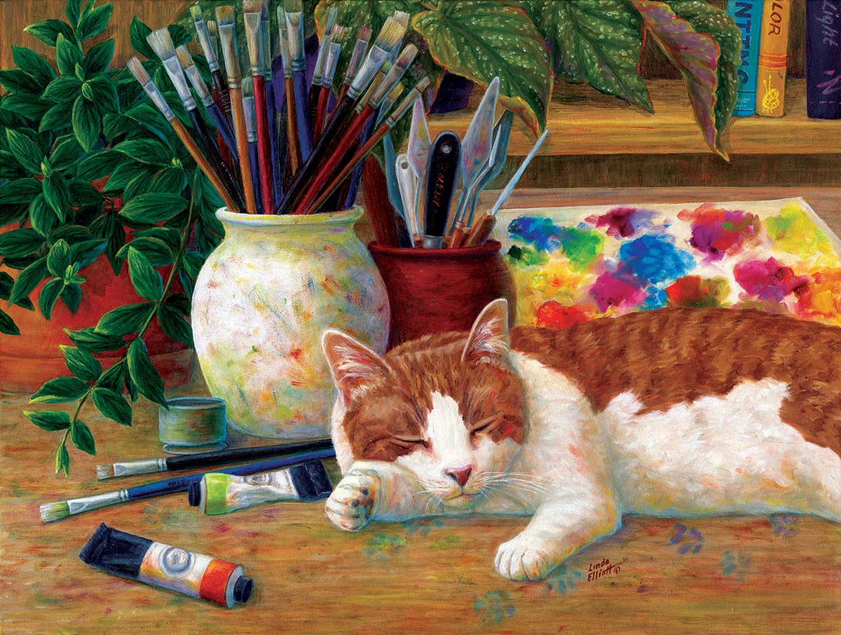 Painter's Helper Cats Jigsaw Puzzle