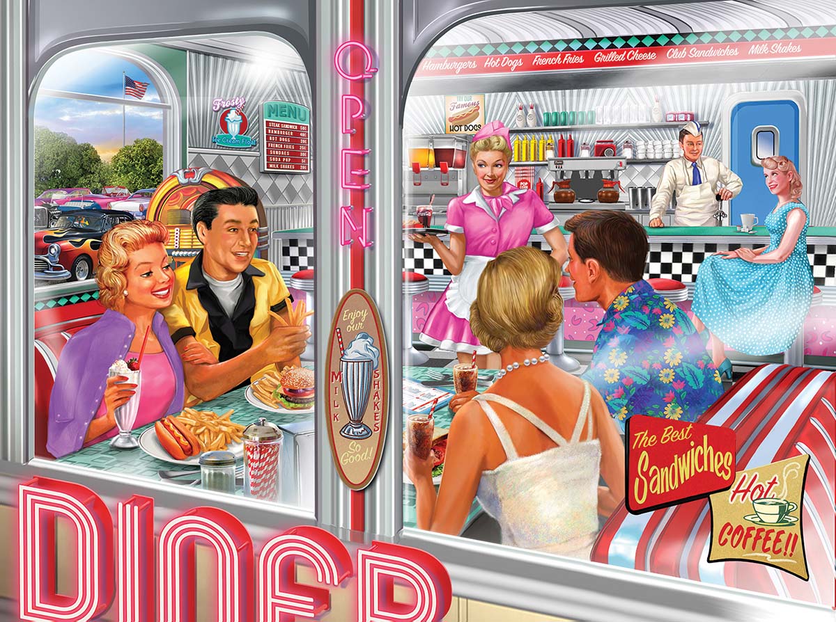 Date Night Food and Drink Jigsaw Puzzle