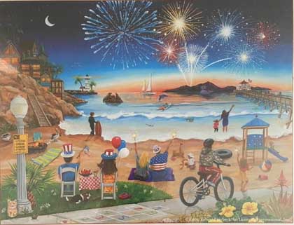 July Beach Fourth of July Jigsaw Puzzle