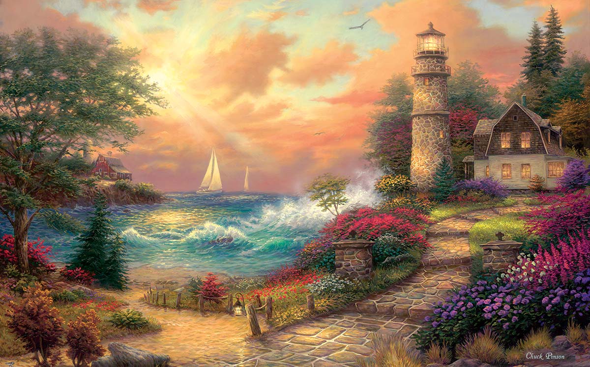Seaside Dreams Lighthouse Jigsaw Puzzle