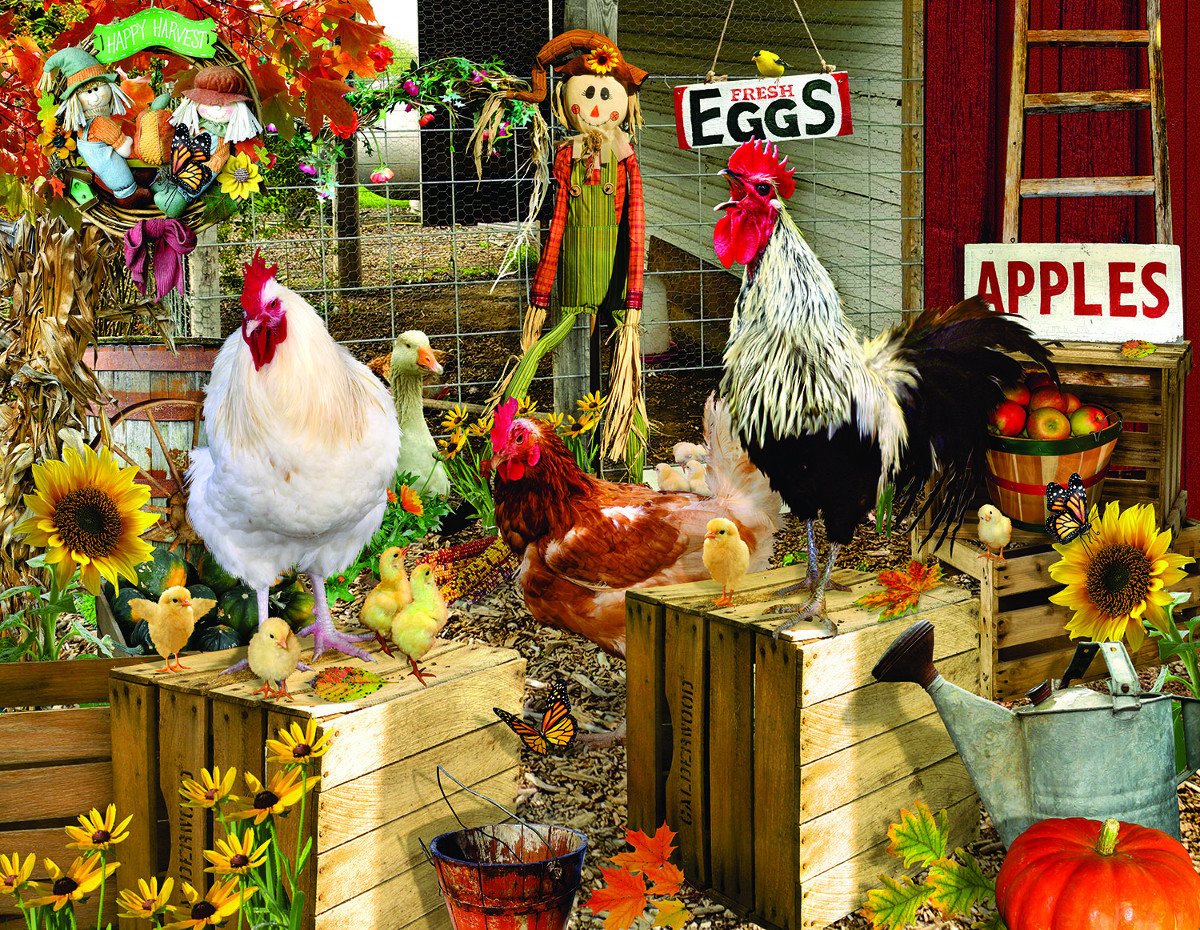 Chickens on the Farm Farm Animal Jigsaw Puzzle