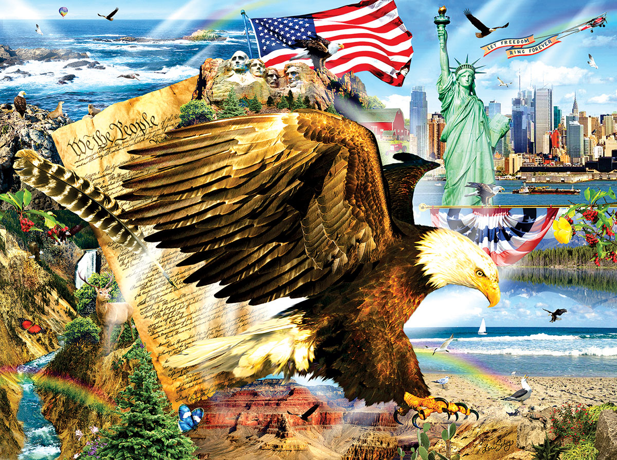 Across The Land Patriotic Jigsaw Puzzle