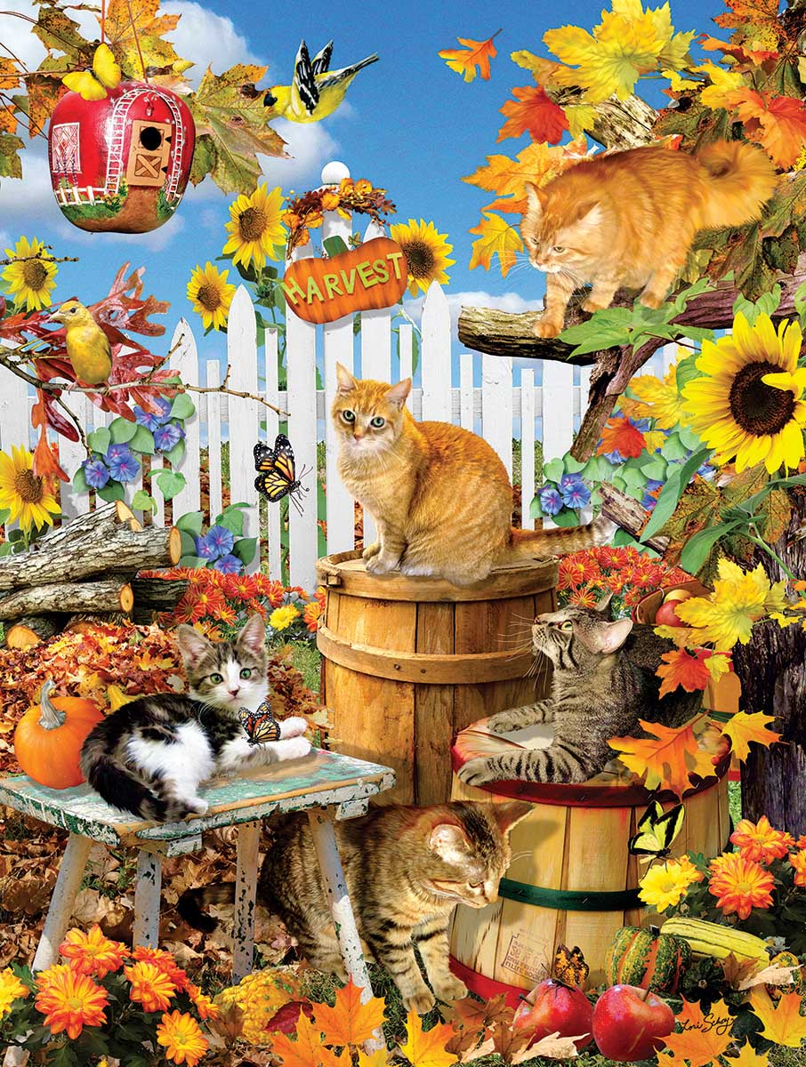 Harvest Kittens Cats Jigsaw Puzzle