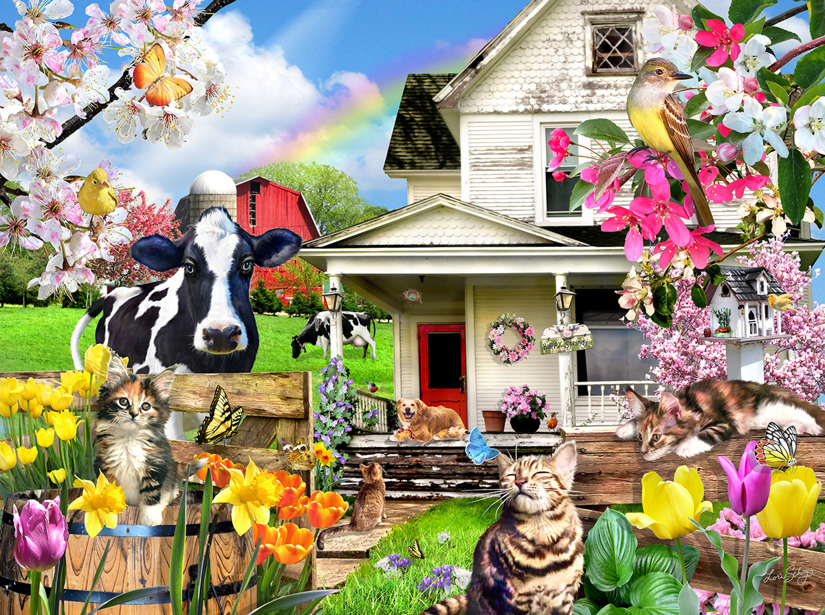 A Spring Day Farm Animal Jigsaw Puzzle
