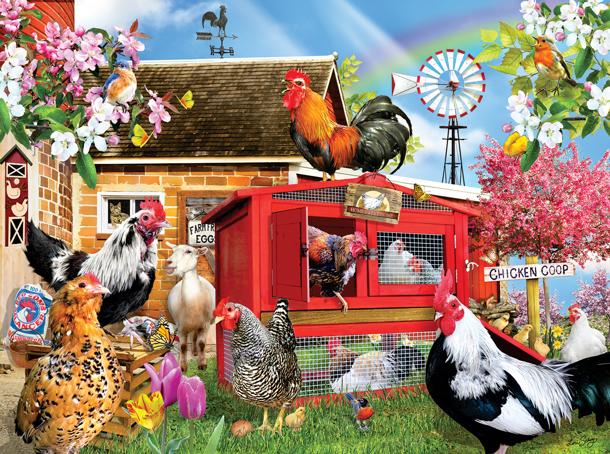 Chicken Coop Farm Animal Jigsaw Puzzle