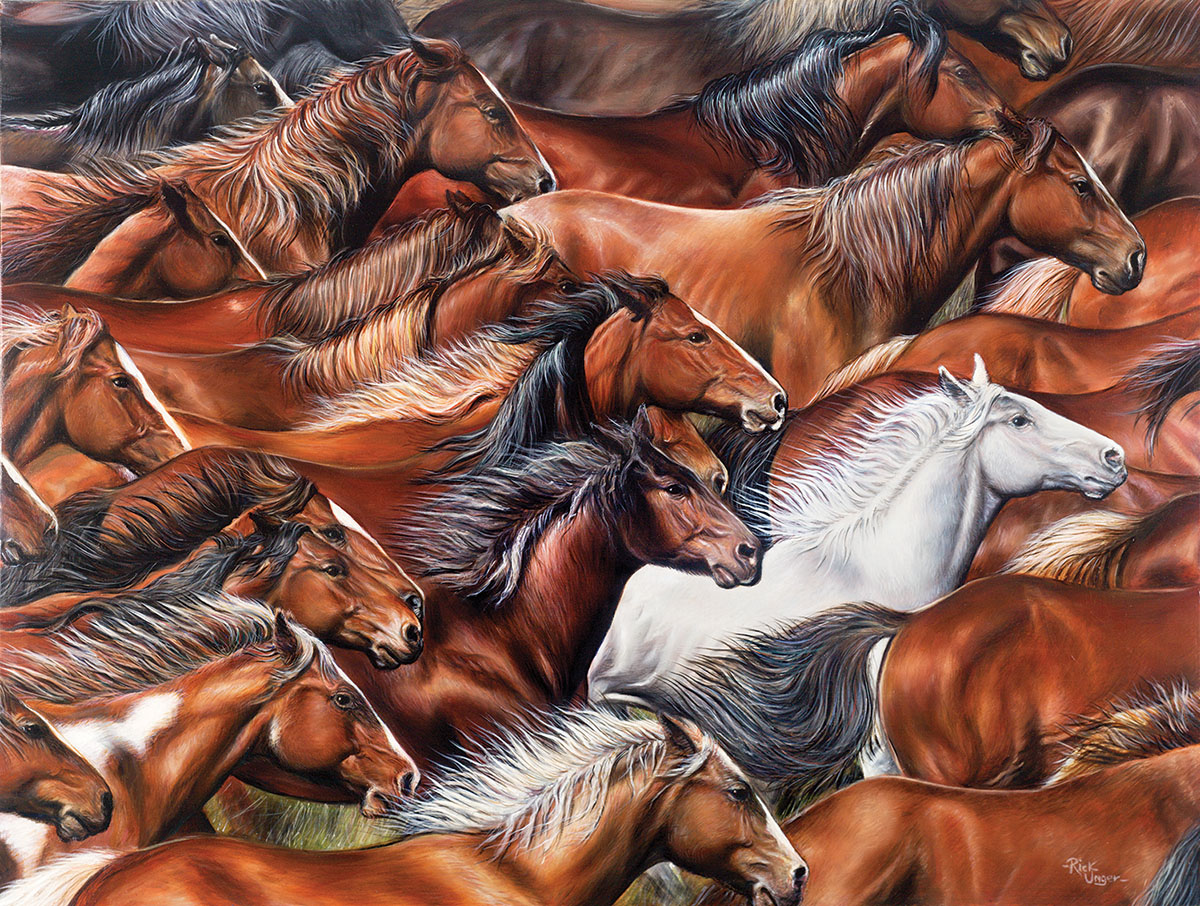 Horse of a Different Color Horse Jigsaw Puzzle