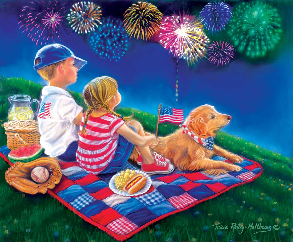 Fireworks Finale Fourth of July Jigsaw Puzzle