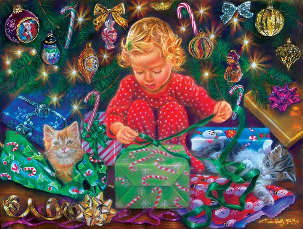 Wrapped with Love Cats Jigsaw Puzzle