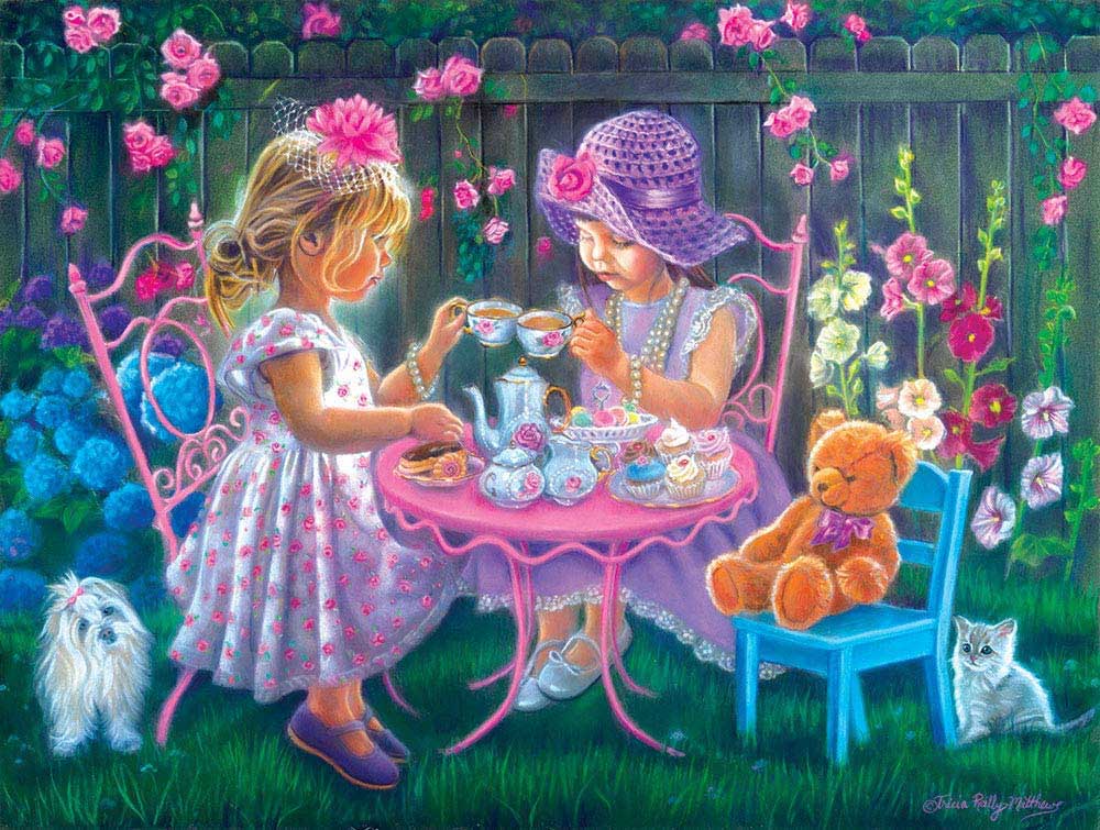 A Tea Party for Two Dogs Jigsaw Puzzle