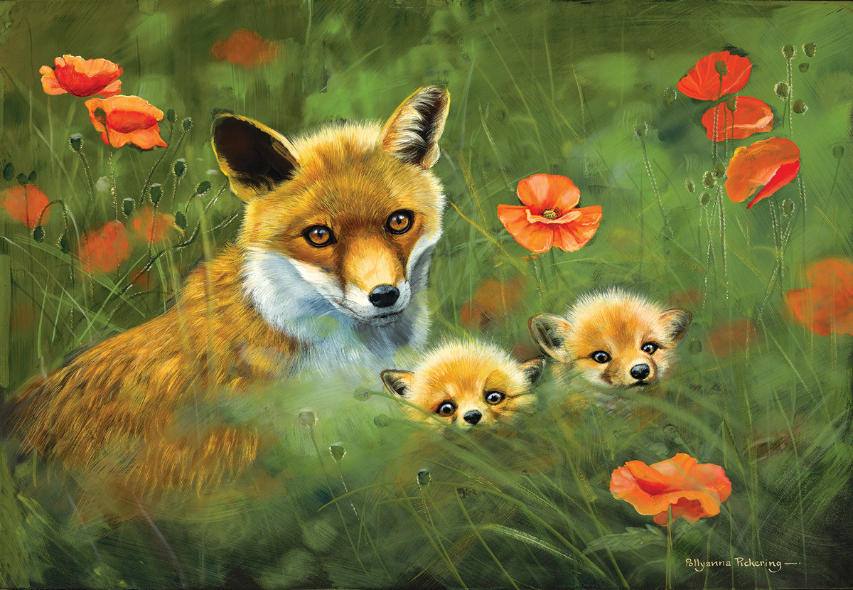 Fox Cubs Forest Animal Jigsaw Puzzle