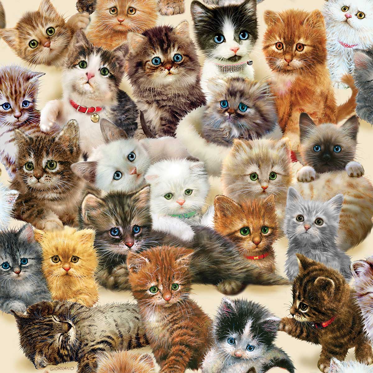 Kittens for the Taking Cats Jigsaw Puzzle