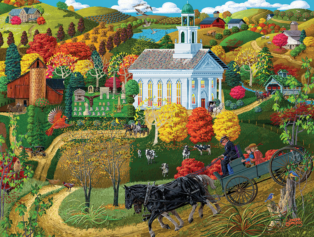 A Country Church Countryside Jigsaw Puzzle