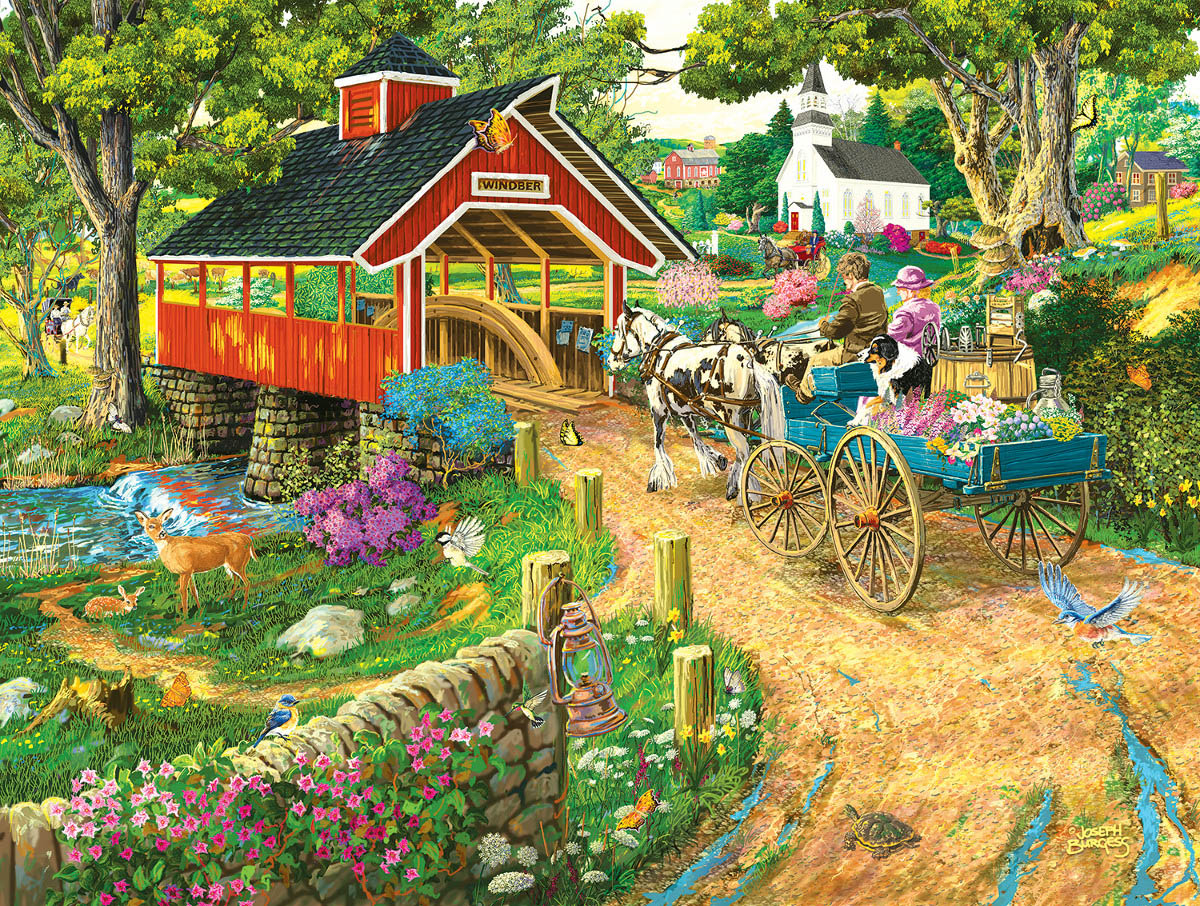 Home at the End of the Day Countryside Jigsaw Puzzle