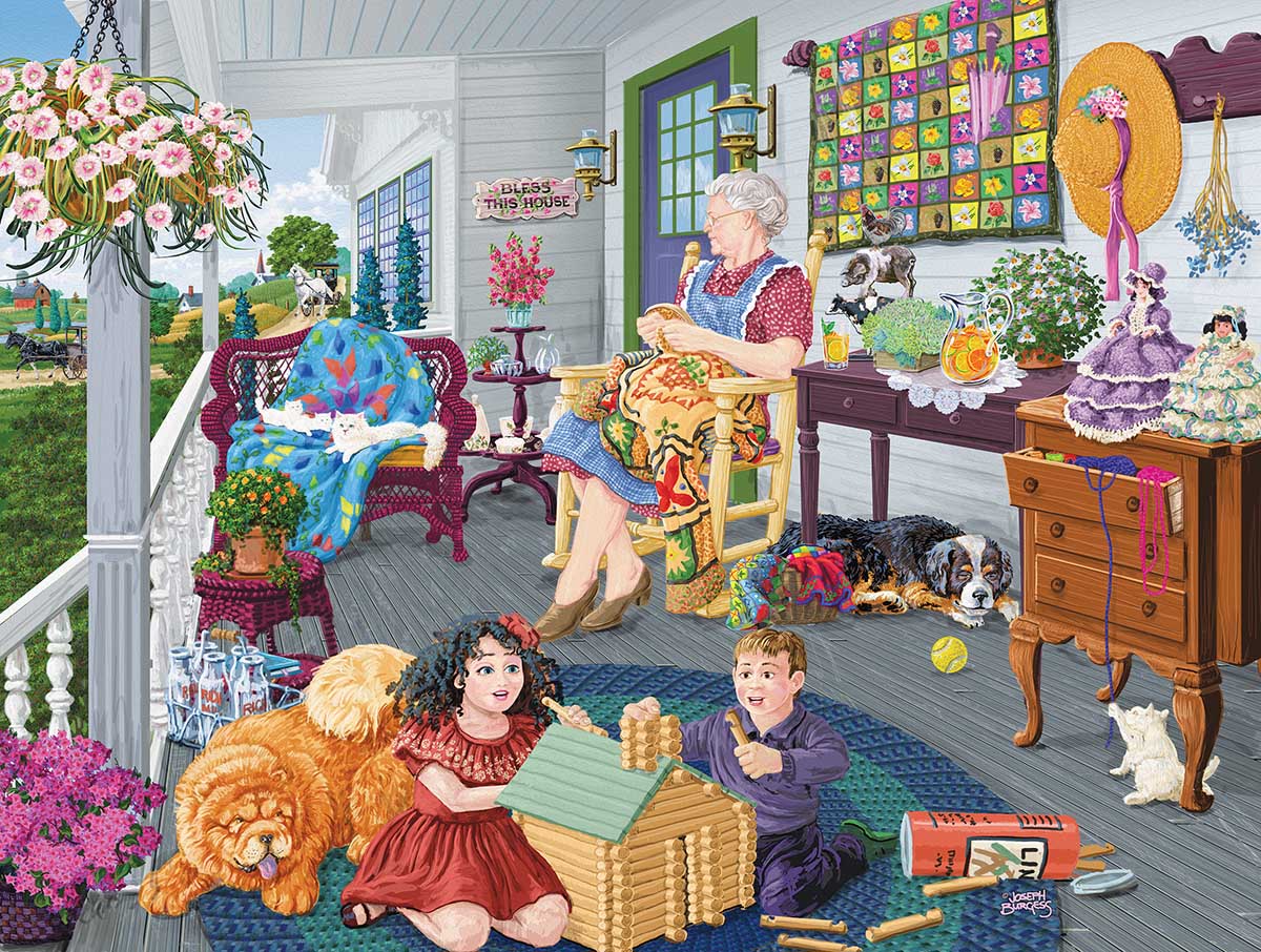 Visiting Grandma Nostalgic & Retro Jigsaw Puzzle