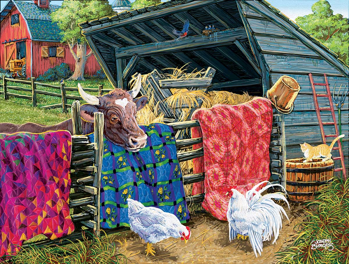 Quilt Cow Farm Jigsaw Puzzle