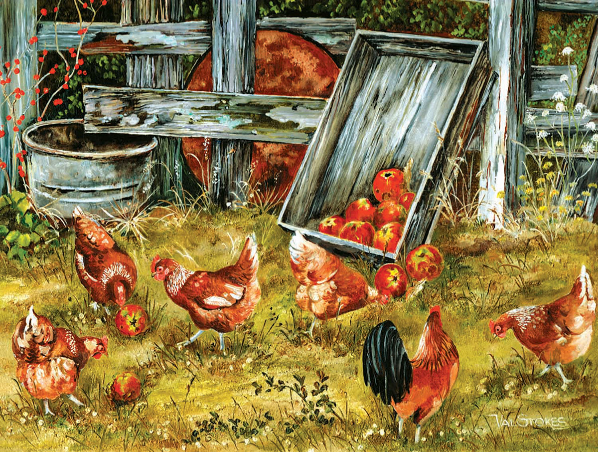 Pickin Chickens Jigsaw Puzzle