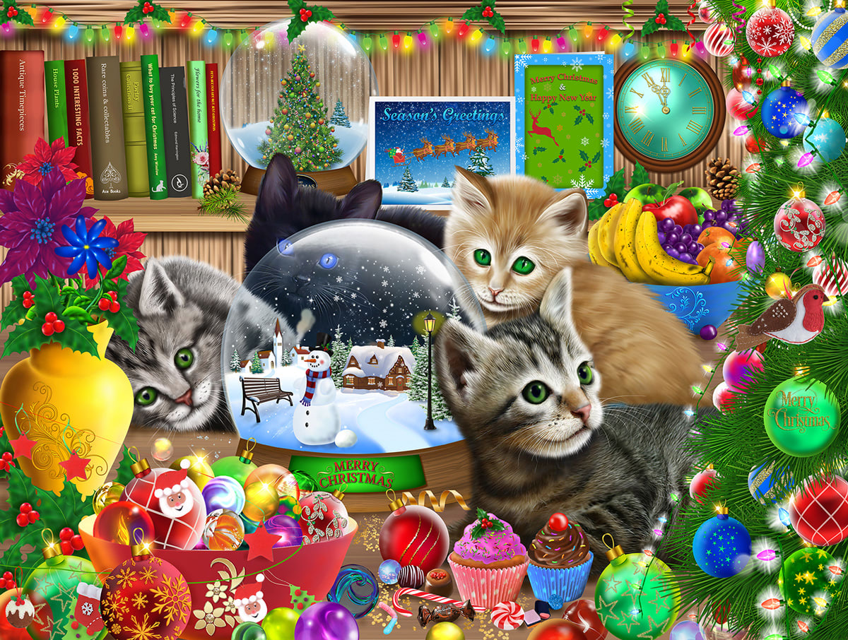 Snow Globe Kittens Cats