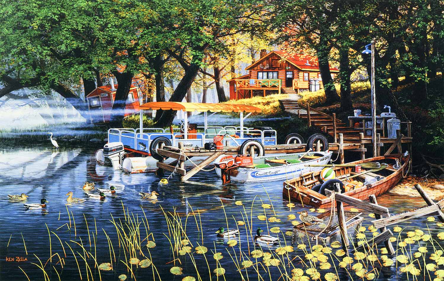 Willow Bay Boat Jigsaw Puzzle