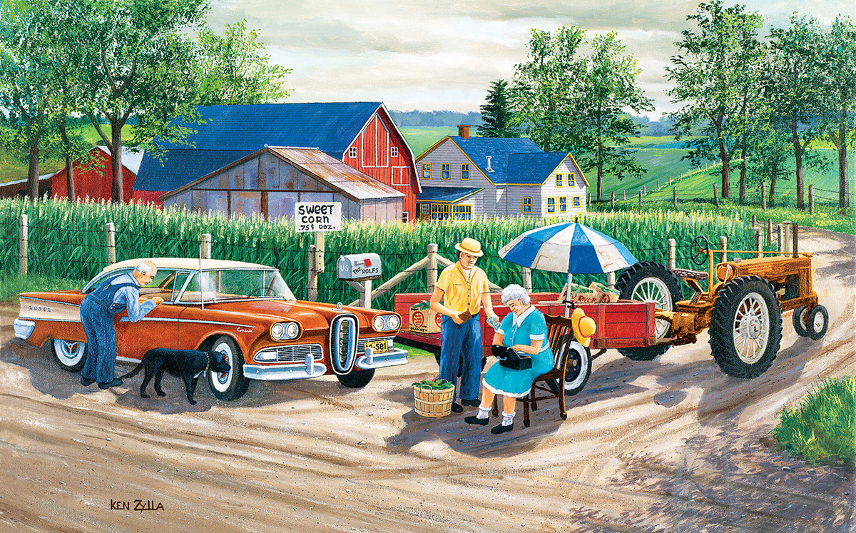 Doc's New Edsel Countryside Jigsaw Puzzle