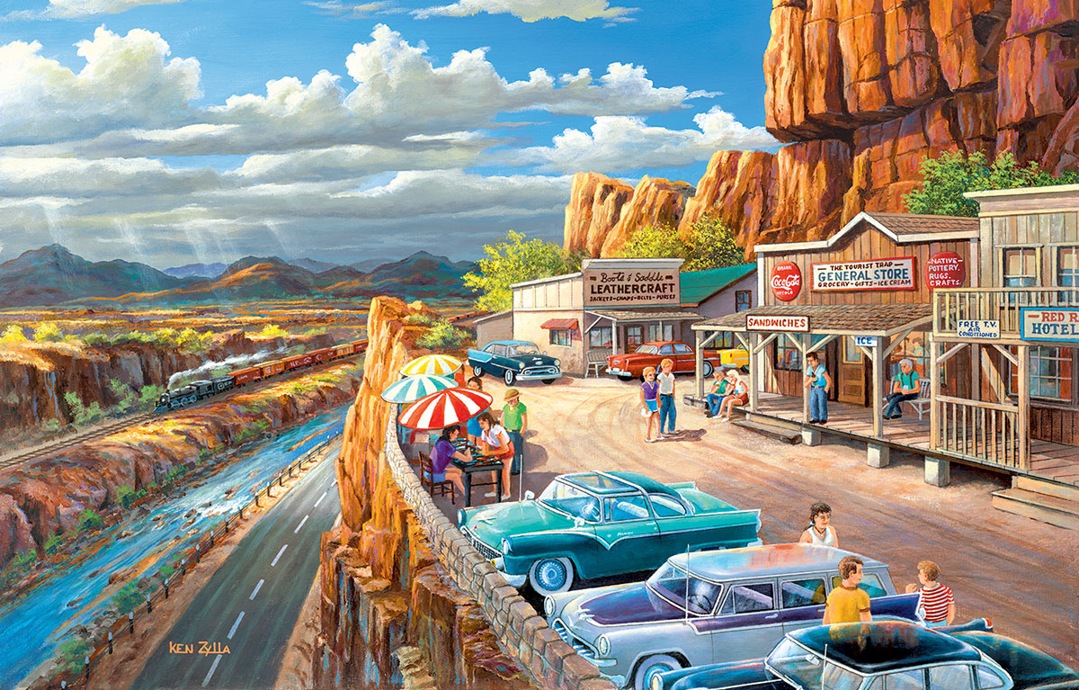 Vacationing in the USA Car Jigsaw Puzzle