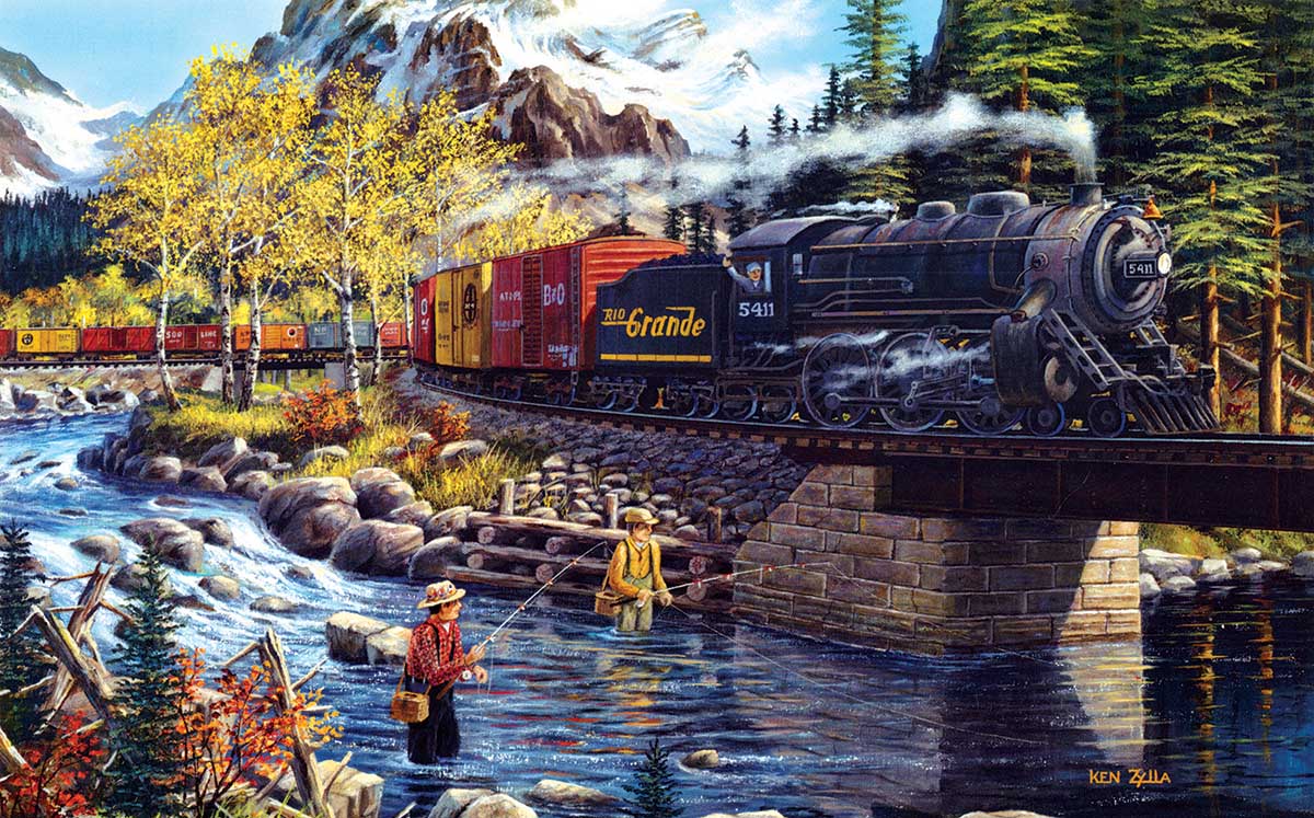 Cascade Run Train Jigsaw Puzzle