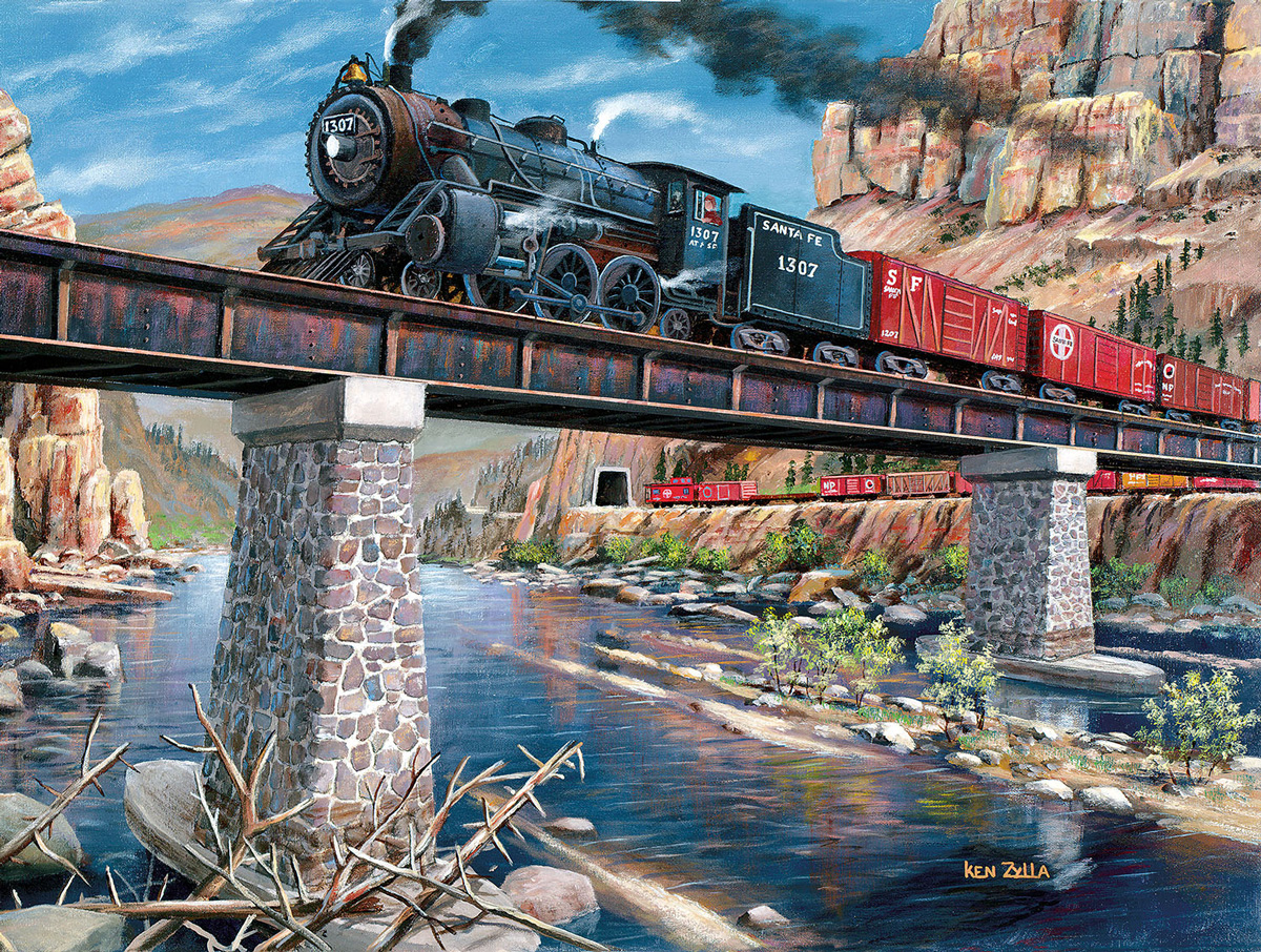 Stone, Steel & Steam Train Jigsaw Puzzle