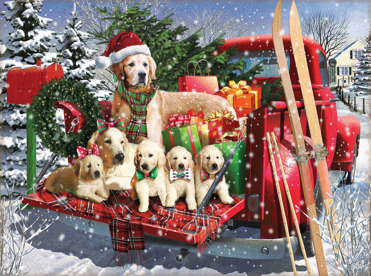 Dressed for the Season Dogs Jigsaw Puzzle