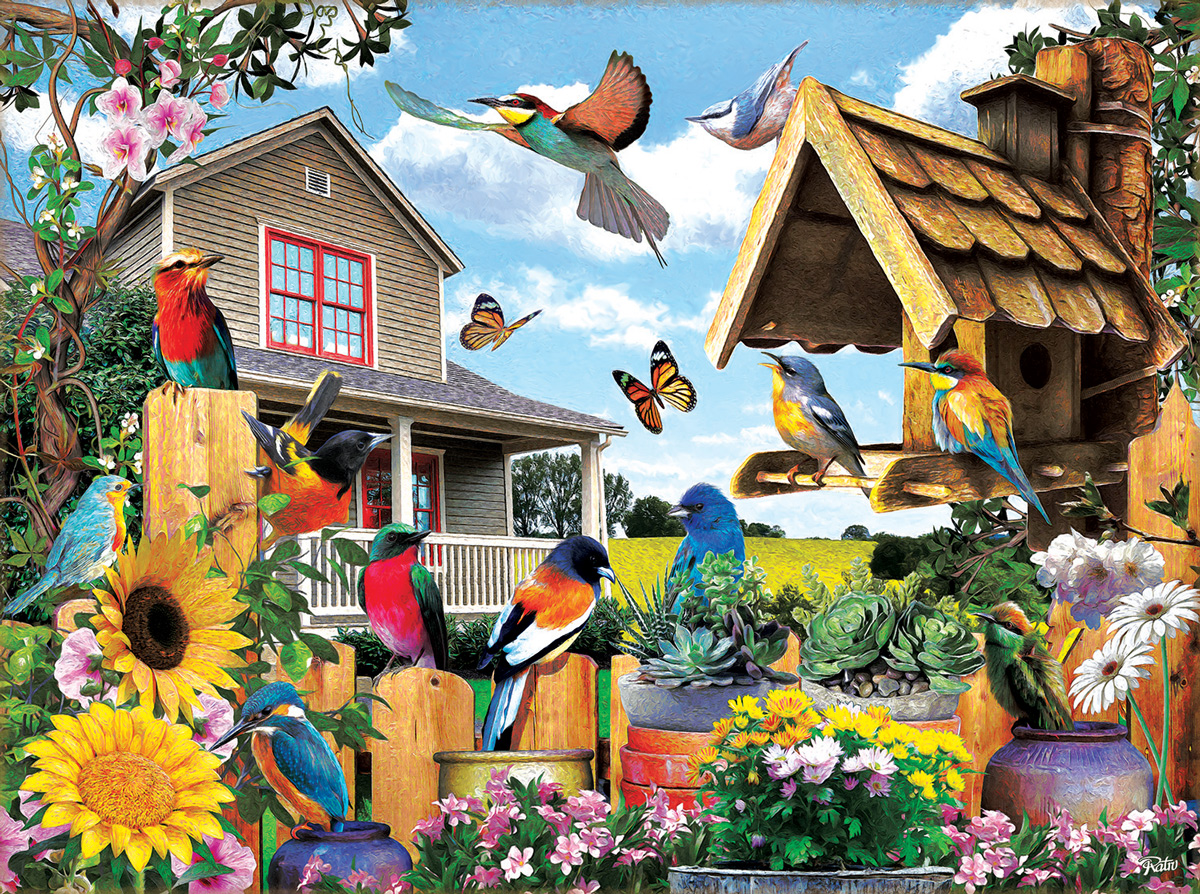 Gathering for Summer Birds Jigsaw Puzzle