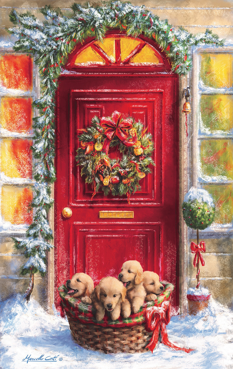 Gift Basket Dogs Jigsaw Puzzle