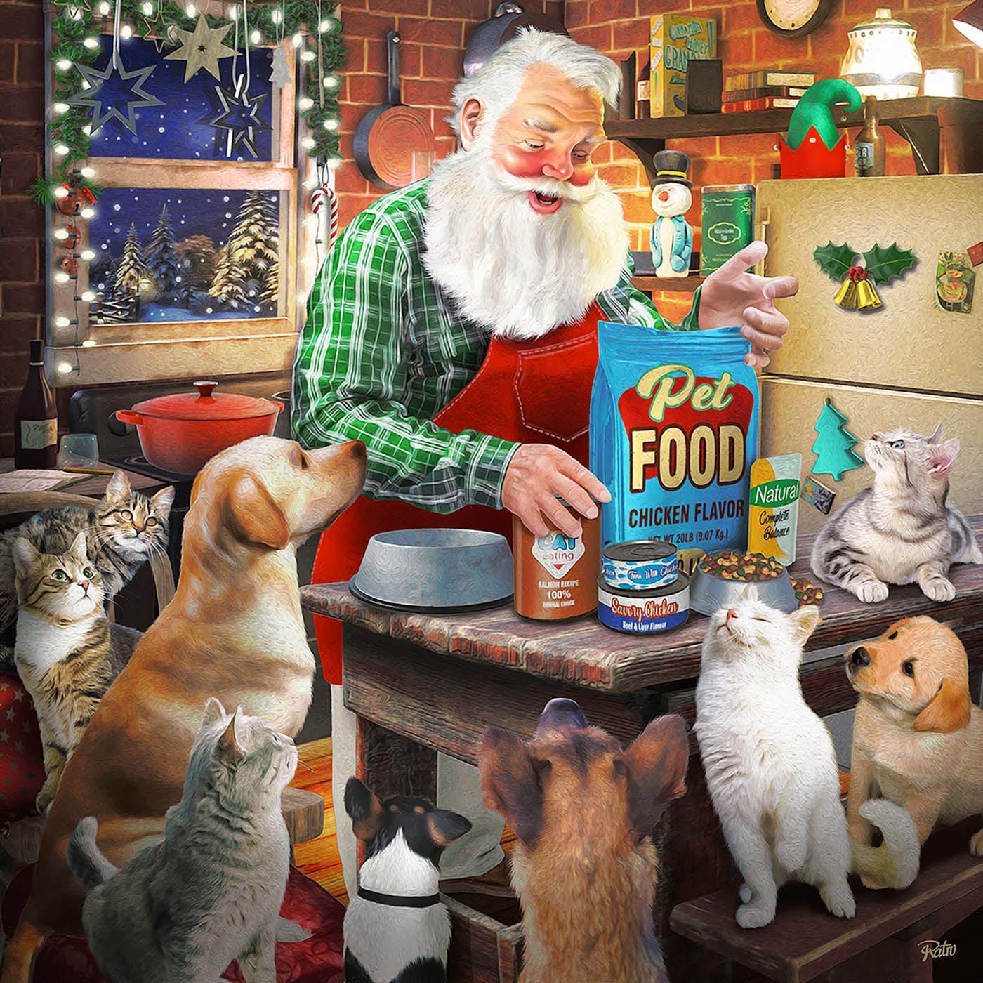 Santa and His Pets Christmas
