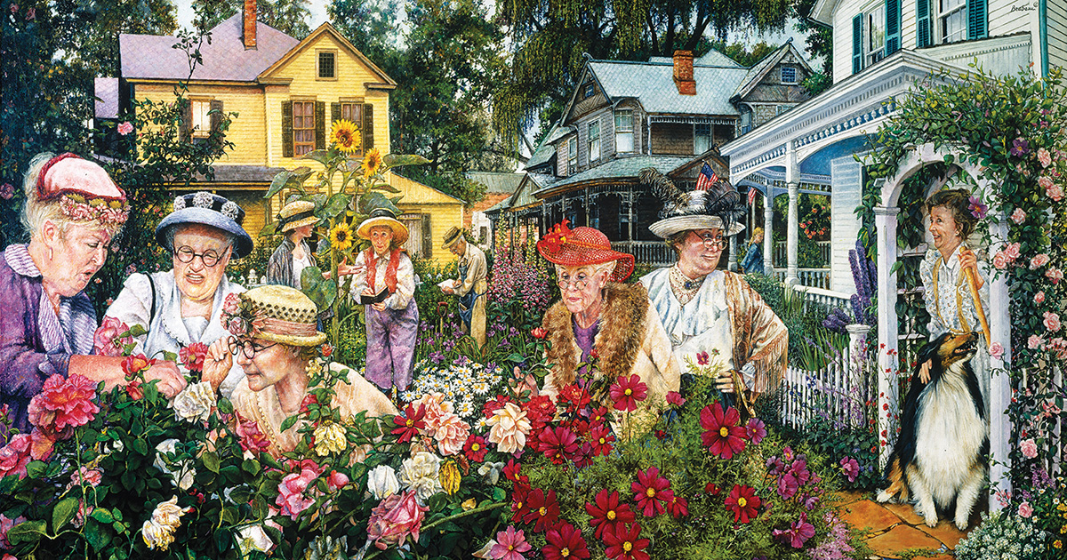 Garden Club Ladies Flower & Garden Jigsaw Puzzle