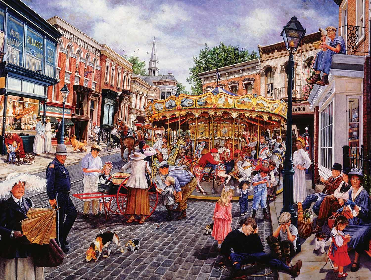 Town Carousel Nostalgic & Retro