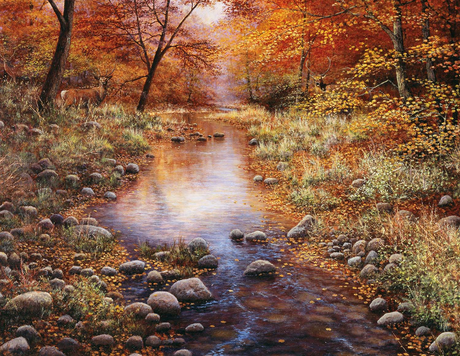 Golden Forest Forest Jigsaw Puzzle