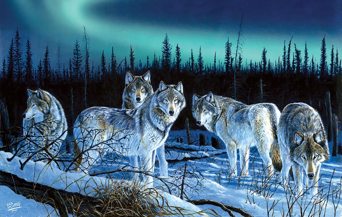 Hunters Light Wolf Jigsaw Puzzle