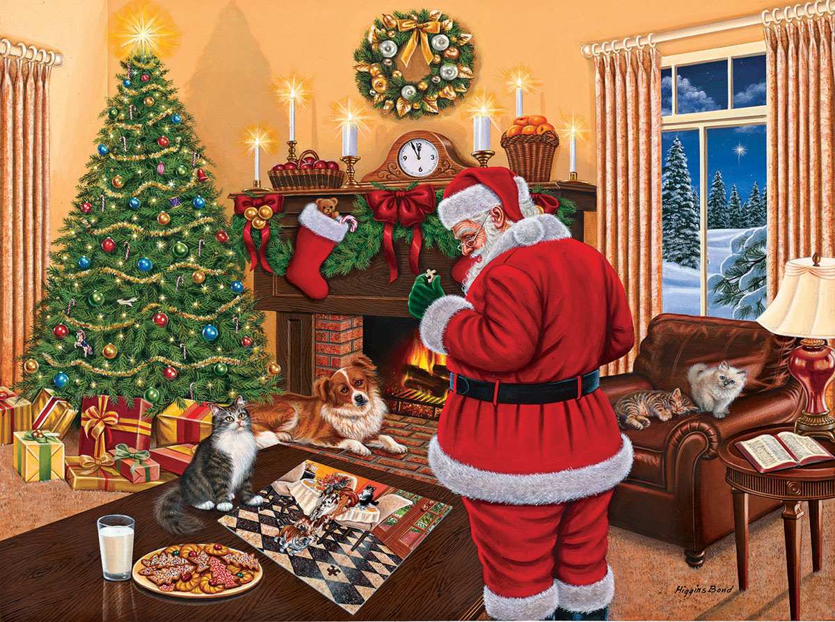 Santa Solves the Puzzle Christmas Jigsaw Puzzle