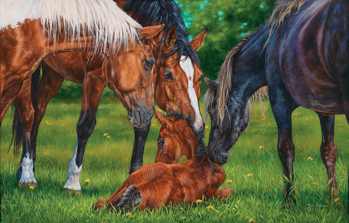 A Welcome New Arrival Horse Jigsaw Puzzle