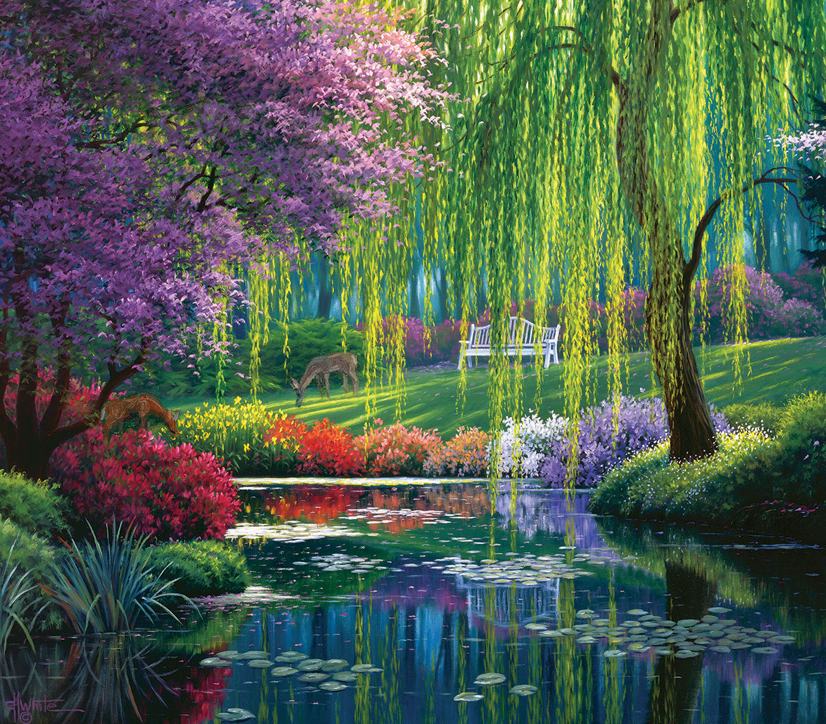 Willow Pond Flower & Garden Jigsaw Puzzle