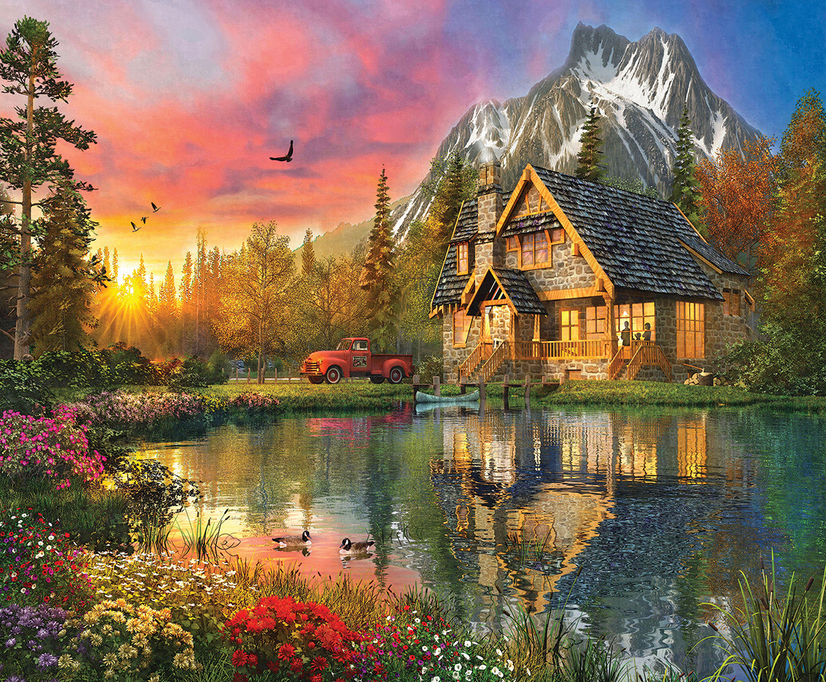 The Mountain Cabin Cabin & Cottage Jigsaw Puzzle