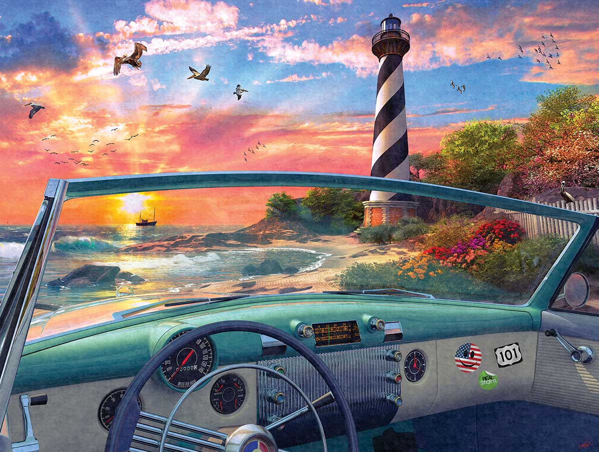 Cape Hatteras Drive Lighthouse Jigsaw Puzzle