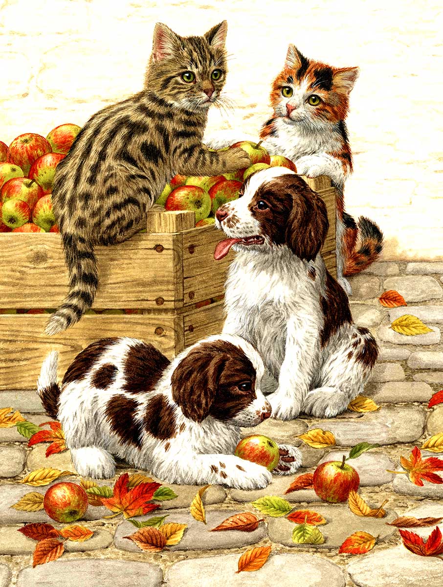 Box of Apples Cats Jigsaw Puzzle