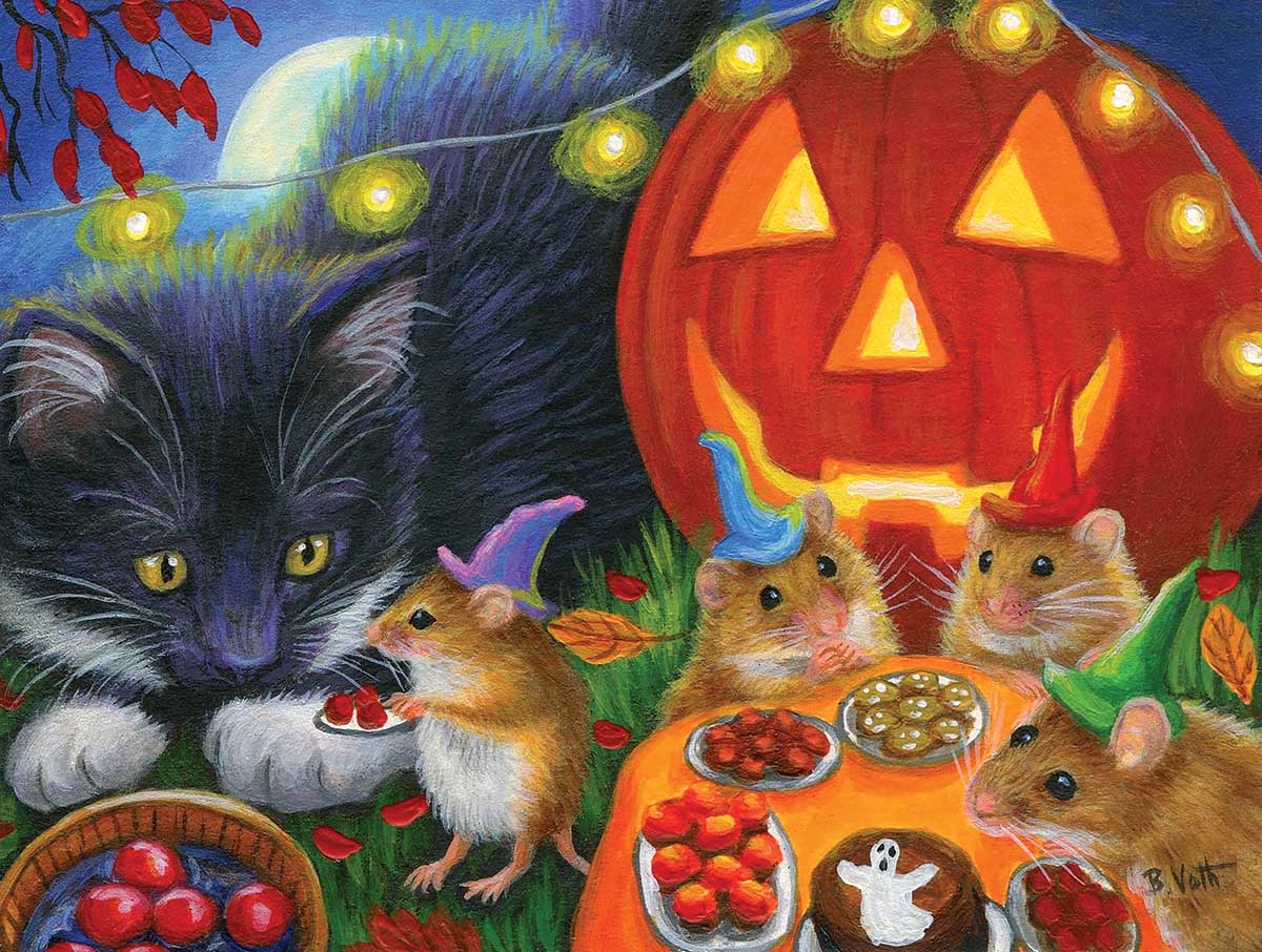 Whiskers' Halloween Eve Animals Jigsaw Puzzle