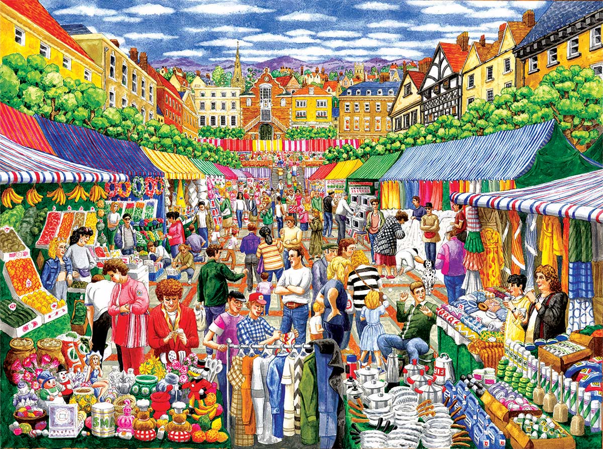 A Day at the Marketplace Food and Drink Jigsaw Puzzle