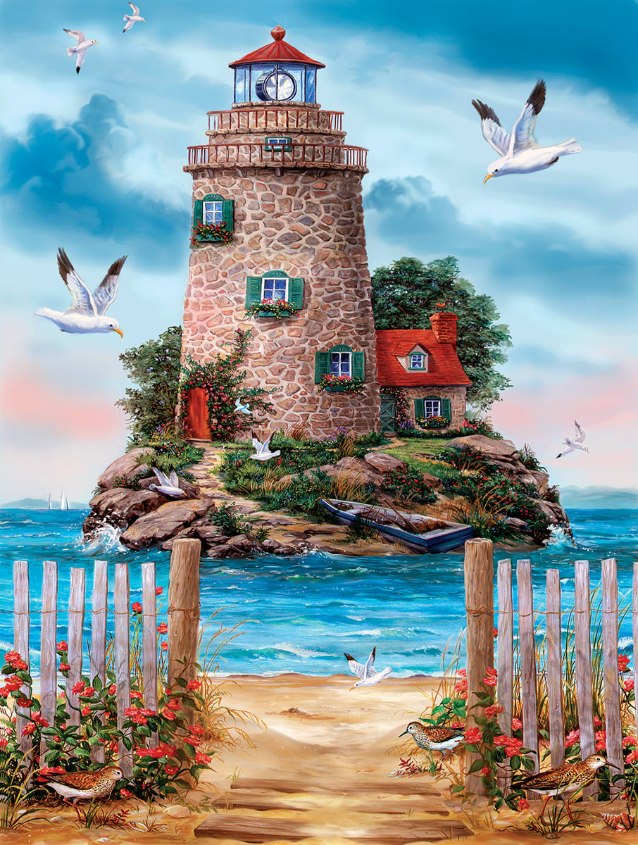 Island Lighthouse - Scratch and Dent - 1000 Piece Jigsaw Puzzle by ...